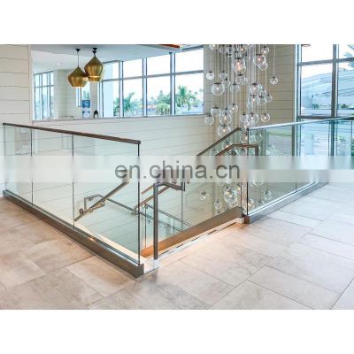CBMMART aluminum decking railing/glass balustrade with tempered glass