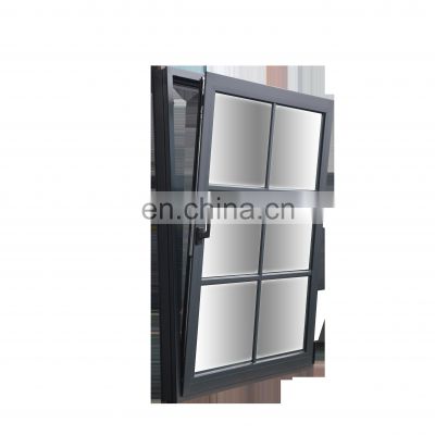 USA standard NFRC NAMI DADE NAFS double glass aluminium tilt and turn window grill design