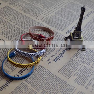 Wholesale Handmade Grid Leather Bracelets