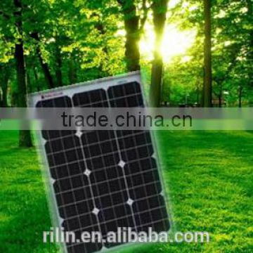 High quality low price elaborate process perfect service Chinese 18V 50W mono solar panel