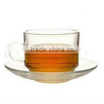 Heat resistant borosilicate glass tea cup