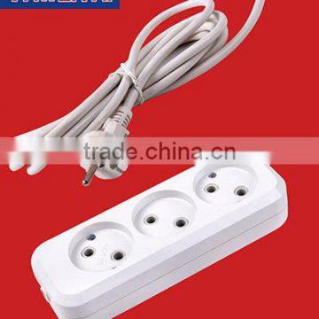 european power socket 3 gang with wire