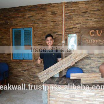 Recycled Teak Wall Panel