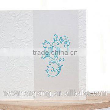 Elegant Colorful Embossed Wedding Invitation With Belly band