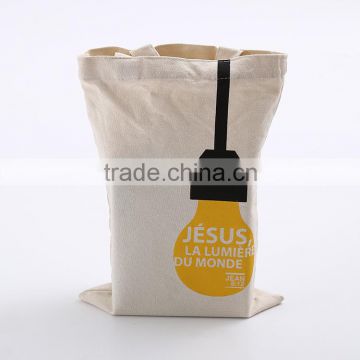 Alibaba best selling simple style white canvas shopping bag portable recyclable shopping cotton bag