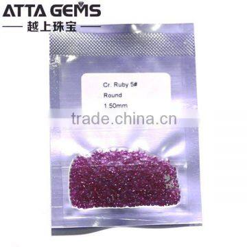 Synthetic ruby machine cut #5 -created corundum