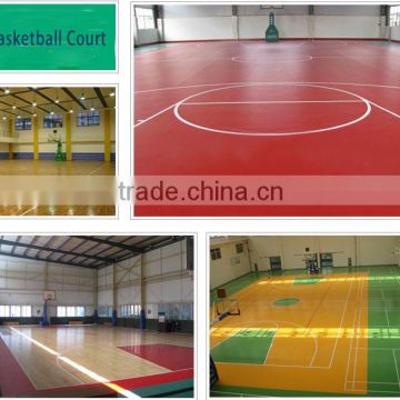 Indoor Usage and UV Surface Treatment vinyl badminton flooring