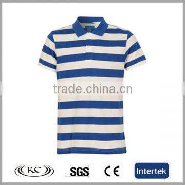 sale online europe 100 cotton white blue cheap men's stripe polo t-shirt