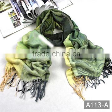A113-A Trustworthy china supplier long acrylic girls jacquard scarf