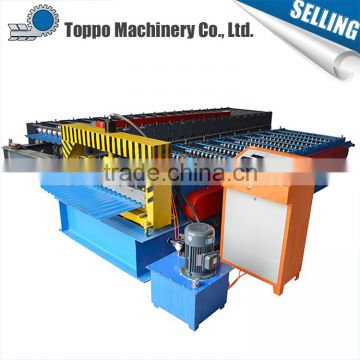 Heibei high quality glazed steel high rib roof tile roll forming machine