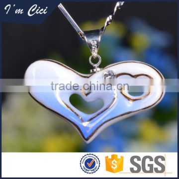 Popular heart shape ceramic jewelry white ceramic necklace CC-S030