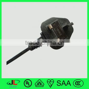 British 3 pin power plug with 13a fused UK assembly power cord male plug