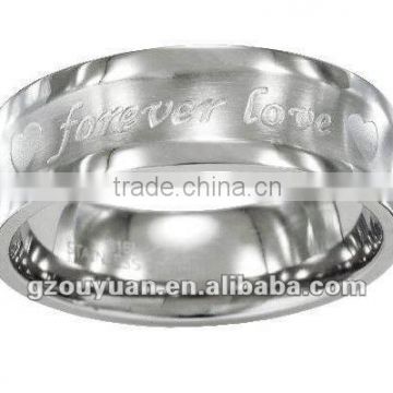 Forever love engagement stainless steel ring