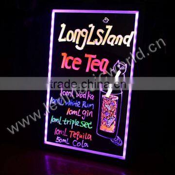 illuminated Restaurant LED Blackboard Menu Board