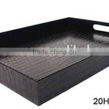 Coloful Leather Serving Tray with Two Handles, 35.5*48.3*5cm