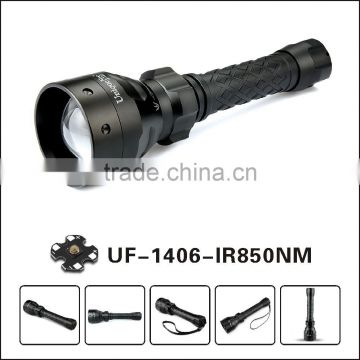Hunting Night Vision uniquefire t50 osram ir black 850nm led flashlight torch oslon black 850nm ir led