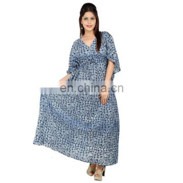 Indian Fashionable Casual Wear Women's Plus Size Maxi Dress Long Kaftan Beach Wear Sexy Stylish Dress Summer Loose Long Kaftan