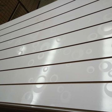 Melamine Slotted Mdf With Aluminum inserted, Slotted Mdf Board