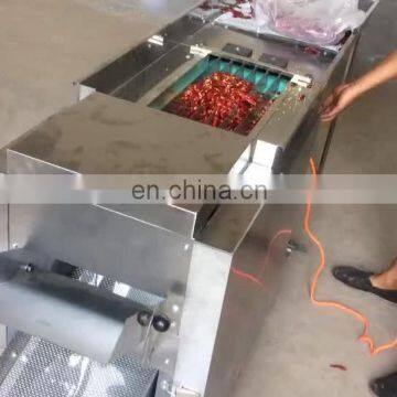 Seeds separate red pepper Slicer Machine Dry Chili Stem Cutting Machine capacity 500kg/h dry pepper seeds separating machine