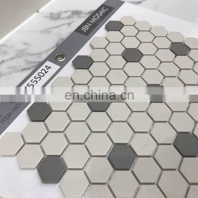 High Quality Hexagon Wall Tile Multi-Color Ceramic Mosaics Kitchen Bathroom Pool Tile Mosaic