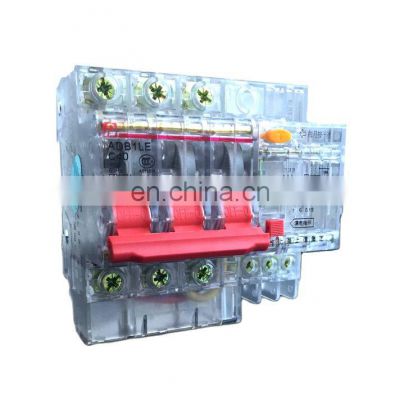 Group on three-phase four-wire circuit breakers/earth leakage protection switch/DZ47LE-3P+N C40A transparent
