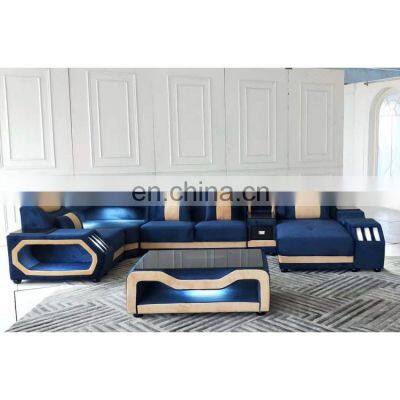 2021 U-shaped Cheap Fabric&Leather Living Room Sofas Sectionals Sofas Set  Furniture