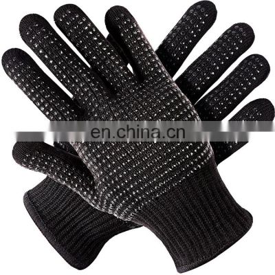 Curling Iron Sublimation Gloves Heat Resistant Cotton Glove With PVC Dotted Palm Anti Slippery