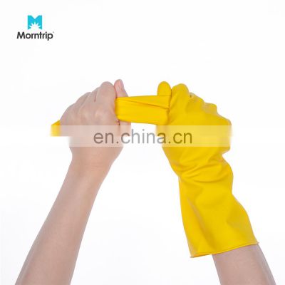 Hot Sell Reusable Durable Waterproof Heat Resistant Kitchen Long Latex Dish Washing Cleaning Gloves For Dishwashing