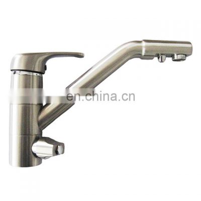 Moden Brass Nickel Brushed single hole kitchen faucet