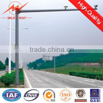 Various LED octagonal galvanized steel traffic light pole with lights supplier china