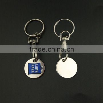 custom metal keychains,keychains wholesales ,silver plating 1.5'' size,