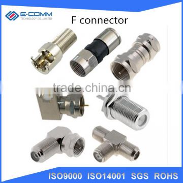 Right Angle F Type Female PCB Mount Connector