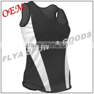 Women's performance print loose fit athletic singlet lightweight singlet with panels