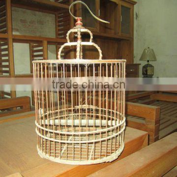 Chinese antique bamboo hanging birdcage