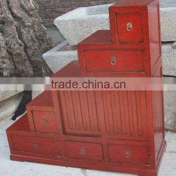 Red Stair Treasure House with six drawer two door