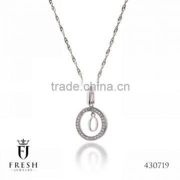 Fashion 925 Sterling Silver Necklace - 430719 , Wholesale Silver Jewellery, Silver Jewellery Manufacturer, CZ Cubic Zircon AAA