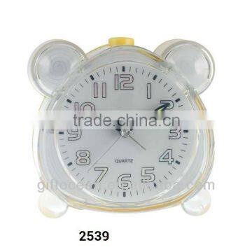 promotional clear table clock with light