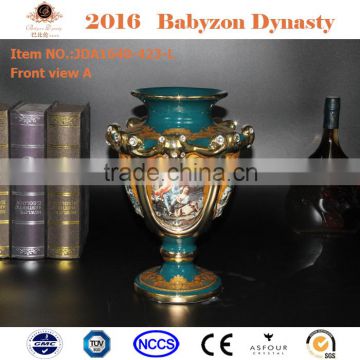 2016 unique wholesale home decore luxury craft art 16"ceramic pot