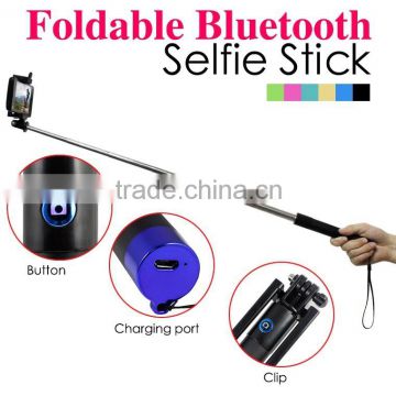 The gadget Wholesale colorful wireless monopod bluetooth selfie stick ,camera mini tripod