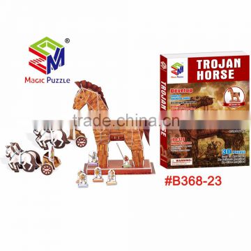 Ancient Trojan Horse 3D puzzle story