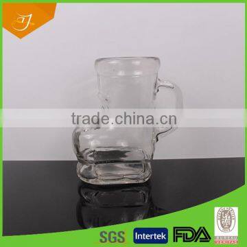 Custom Glassware Manufacturer Boot Shape Glass Beer Mug, High Quality Boot Shape Glass Beer Mug