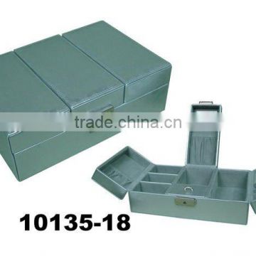 Light green jewelry box with partitions