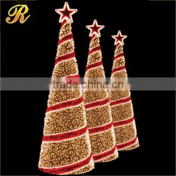 Christmas decorative lighted outdoor trees