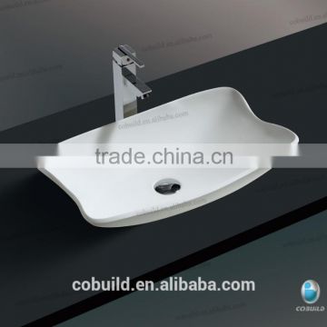 New design Solid surface stone basin, artificial stone sink