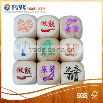 2014 New Wooden Dice,Hot Sale Dice Game,High Quality wooden playing dice