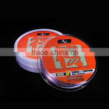 Hot selling colorful pe braided fishing line made in china Four/Eight Strands 150m