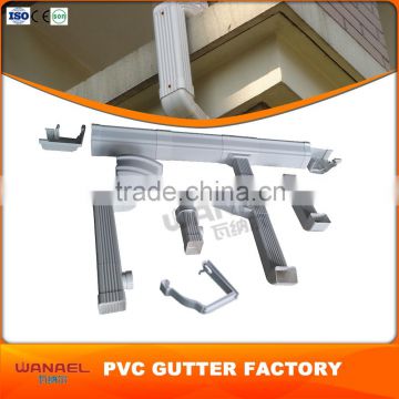 Guangzhou factory Wanael Chieap price K-style square 5.2in 7inch Rainwater PVC Roof Gutter Philippines