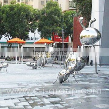 stainless steel sculpture/ polished stainless steel sculpture/metal sculpture/art sculpture