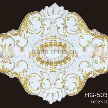 Easy to install high quality factory price pu carved medallion for decorating ceiling