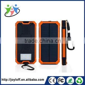 Great quality portable mobile solar 15000mAh power bank charging for phone